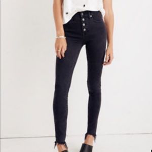 Madewell High Rise black skinny jeans